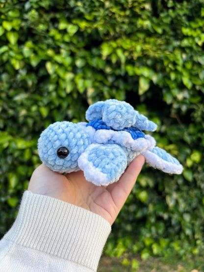 Tortuguita azul con lacito